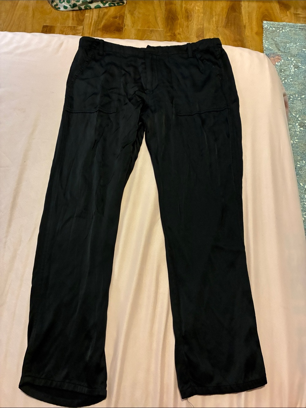 Zara Black Wide-Leg Relaxed Pants